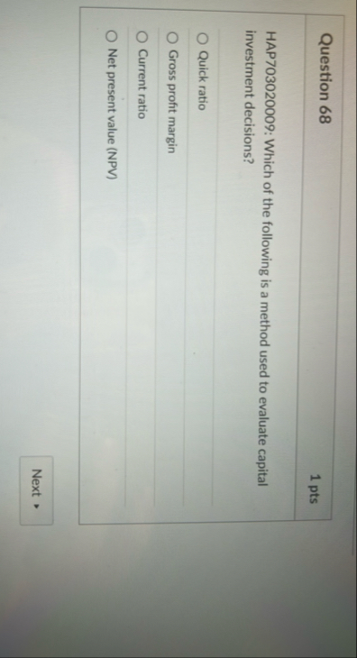 Question 6 8 1 pts HAP 7 0 3 0 2 0 0 0 9 : Which