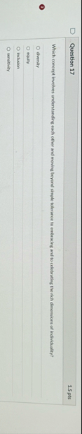 Question 1 7 1 . 5 pts Which concept ievolves