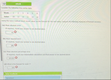 cllook Convider the filtowing time veries data. \