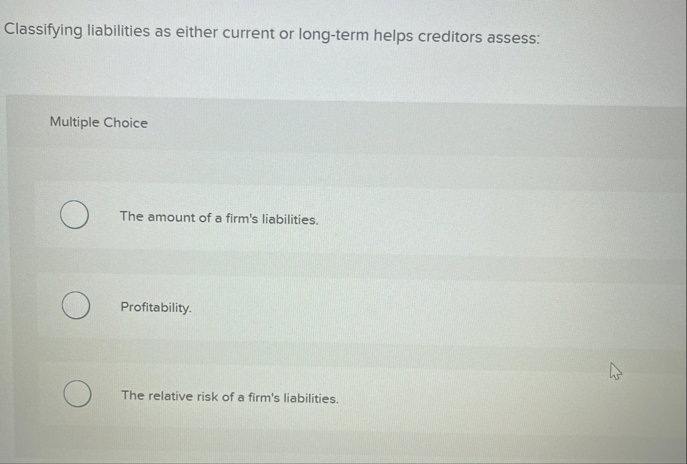 Classifying liabilities as either current or long