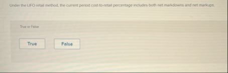 Under the UFO retall method, the current period