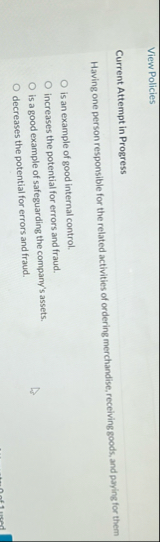 View Policies Current Attempt in Progress Having