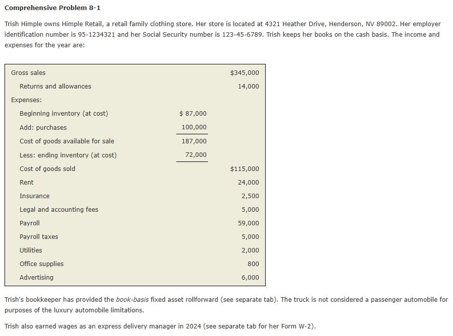 I really just need help with the fixed asset