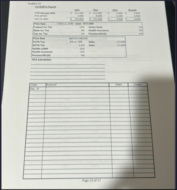 Preble: 1 2 1 2 : 1 sght Prym ! YTOLast pay date