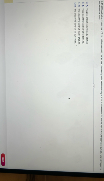 the price of the bond? A . The price of the bond