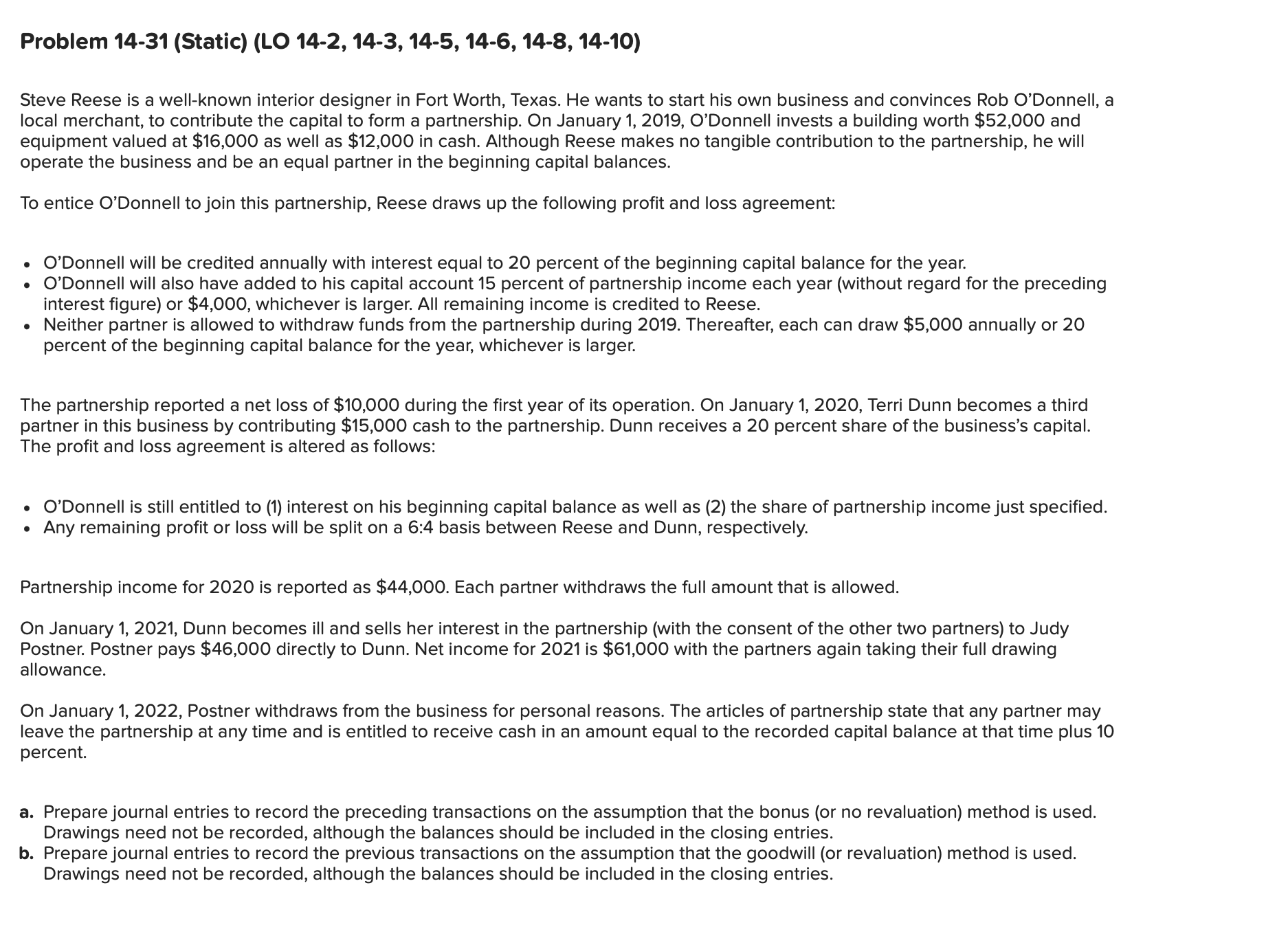Problem 1 4 - 3 1 ( Static ) ( LO 1 4 - 2 , 1 4 -