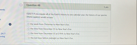 Question 4 8 1 pts [ O 0 2 7 ] If you equate all