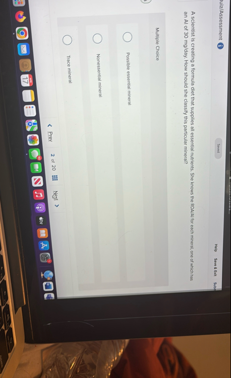 uiz / Assessment ( i ) Help Save 8 Exit Subr A