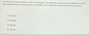 A student is considering adding a minor to her