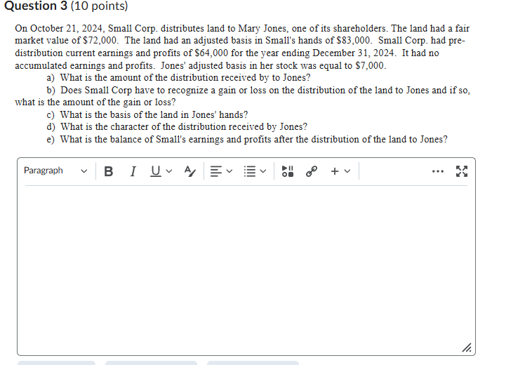 Question 3 ( 1 0 points ) On October 2 1 , 2 0 2