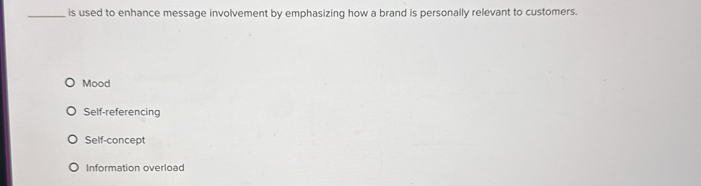 is used to enhance message involvement by