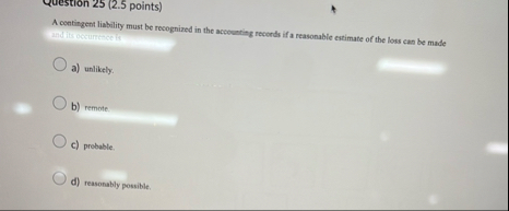 westion 2 5 ( 2 . 5 points ) A contingent