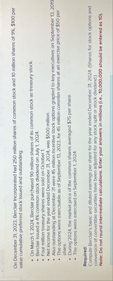 On December 3 1 , 2 0 2 3 , Berclair Incorporated