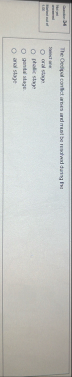 Ouestion 3 4 Notyet answered Mriked out of 1 . 0