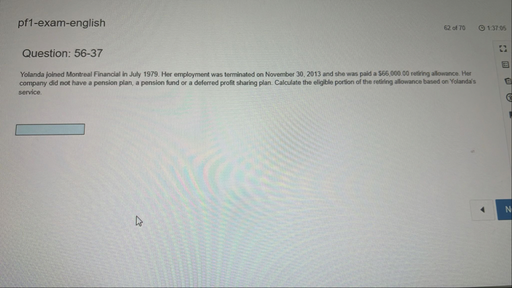 pf 1 - exam - english 6 2 of 7 0 1 : 3 7 : 0 5