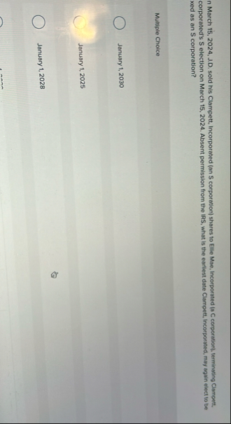 n March 1 5 , 2 0 2 4 , J . D . sold his