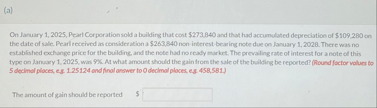 ( a ) On January 1 , 2 0 2 5 , Pearl Corporation