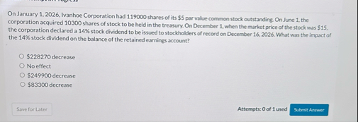 On January 1 . 2 0 2 6 , Ivanhoe Corporation had