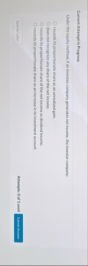 Current Attempt in Progress Under the equity