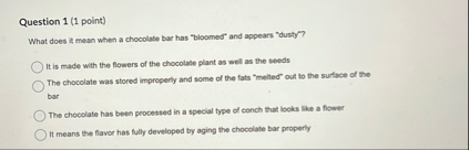 Question 1 ( 1 point ) What does is mean when a