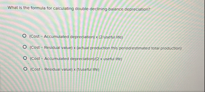 What is the formula for calculating double -