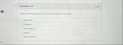 Question 1 4 1 pts 2 5 Which is the following is