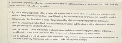 A multinational compwny operating in some