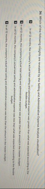 3 d . Which of the following insights are