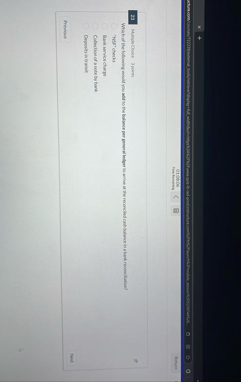 0 1 : 0 8 : 0 6 Time Remsining Multiple Choice 3