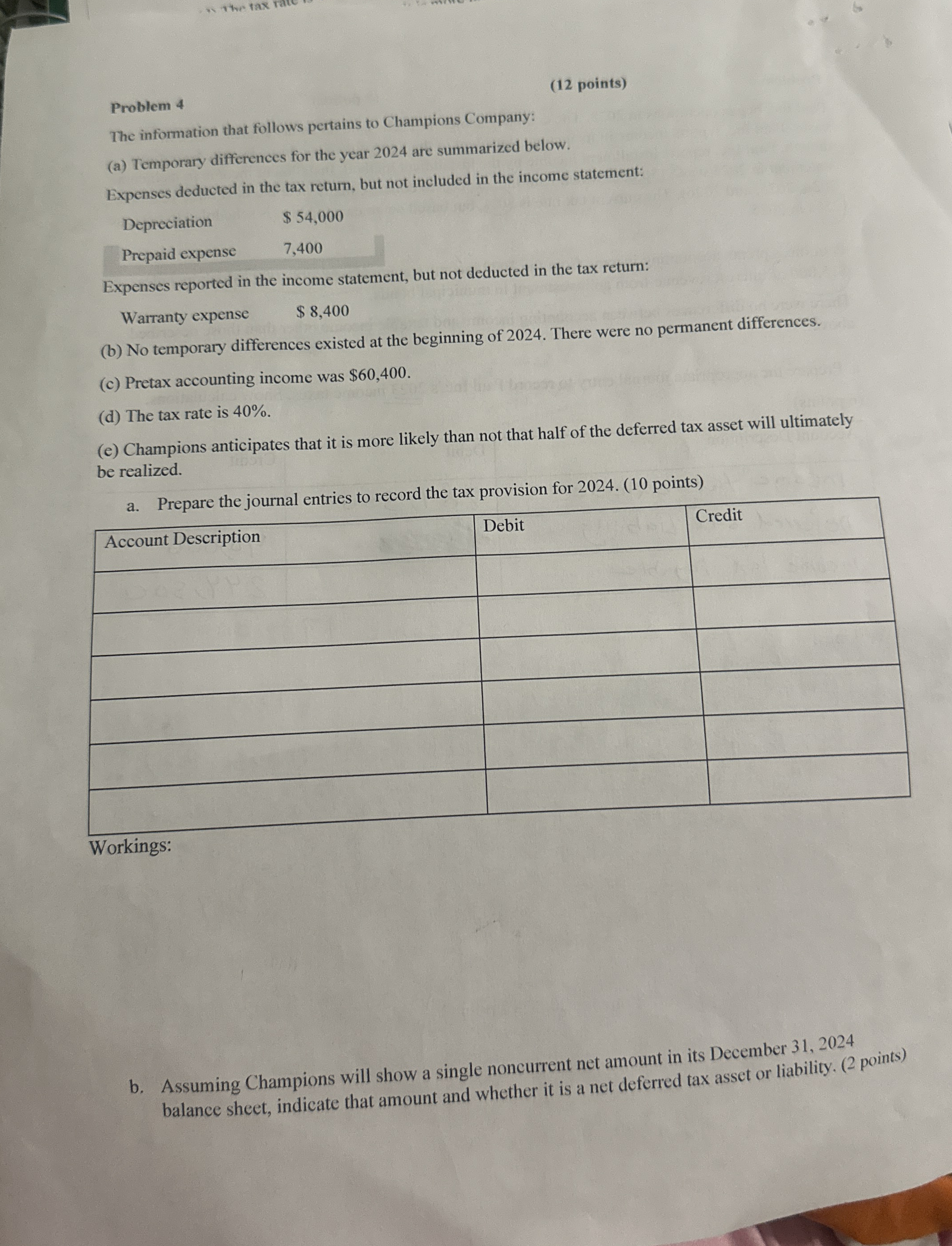 ( 1 2 points ) Problem 4 The information that