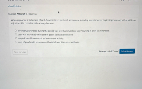 View Policies Current Attempt in Progress When