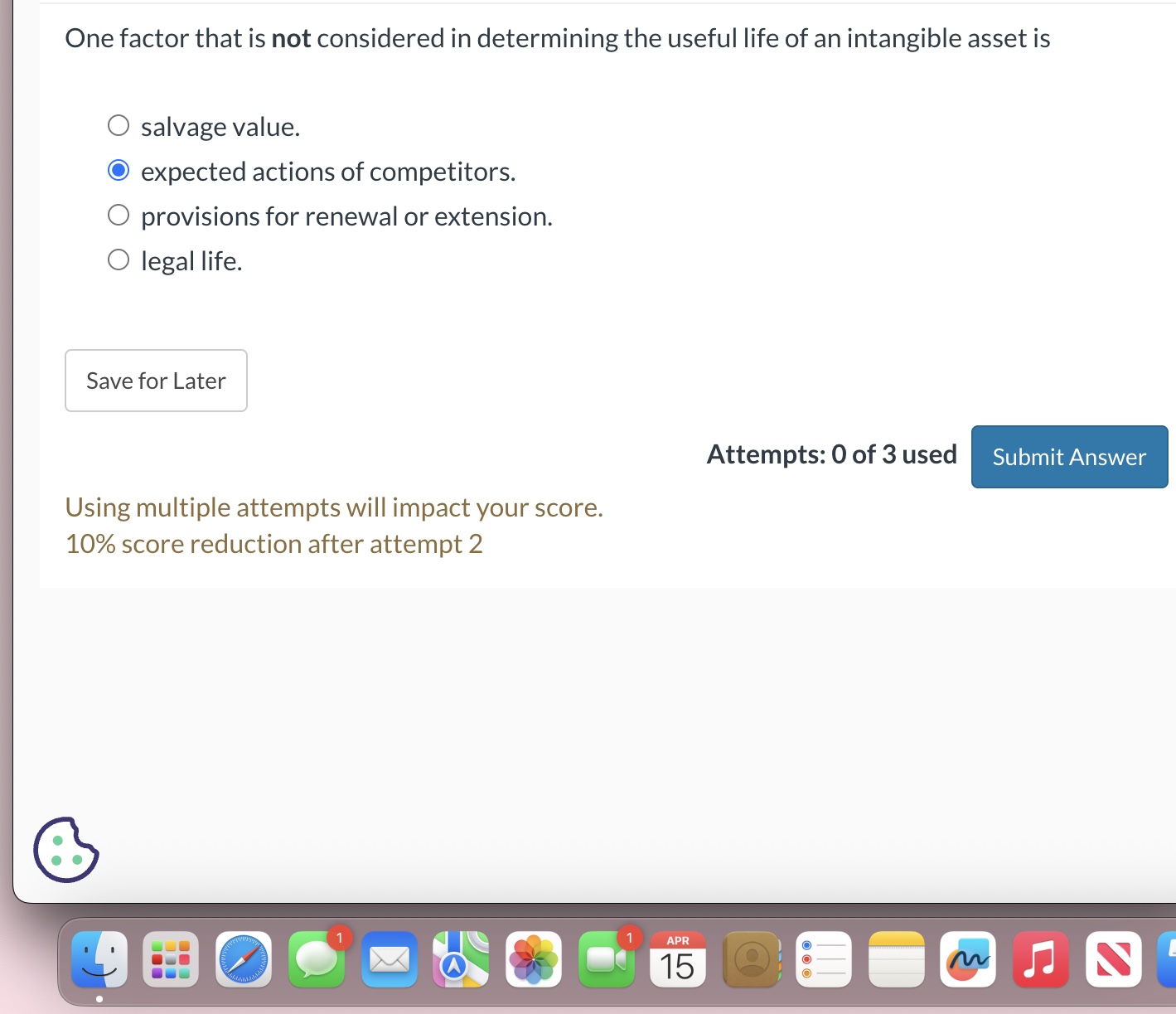 One factor that is not considered in determining