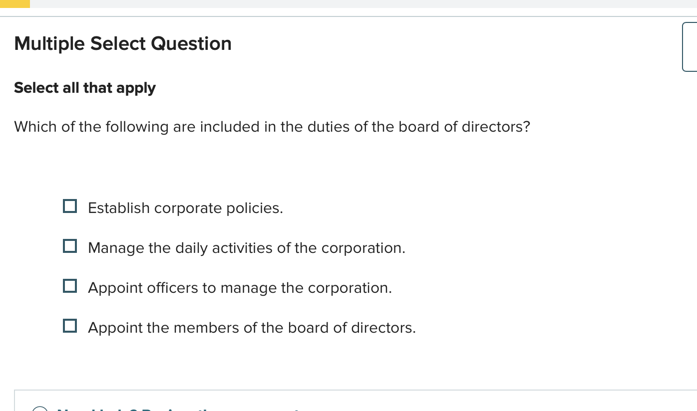 answer this Multiple Select Question Select all