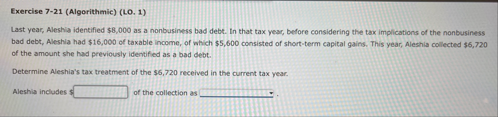 Exercise 7 - 2 1 ( Algorithmic ) ( LO . 1 ) Last