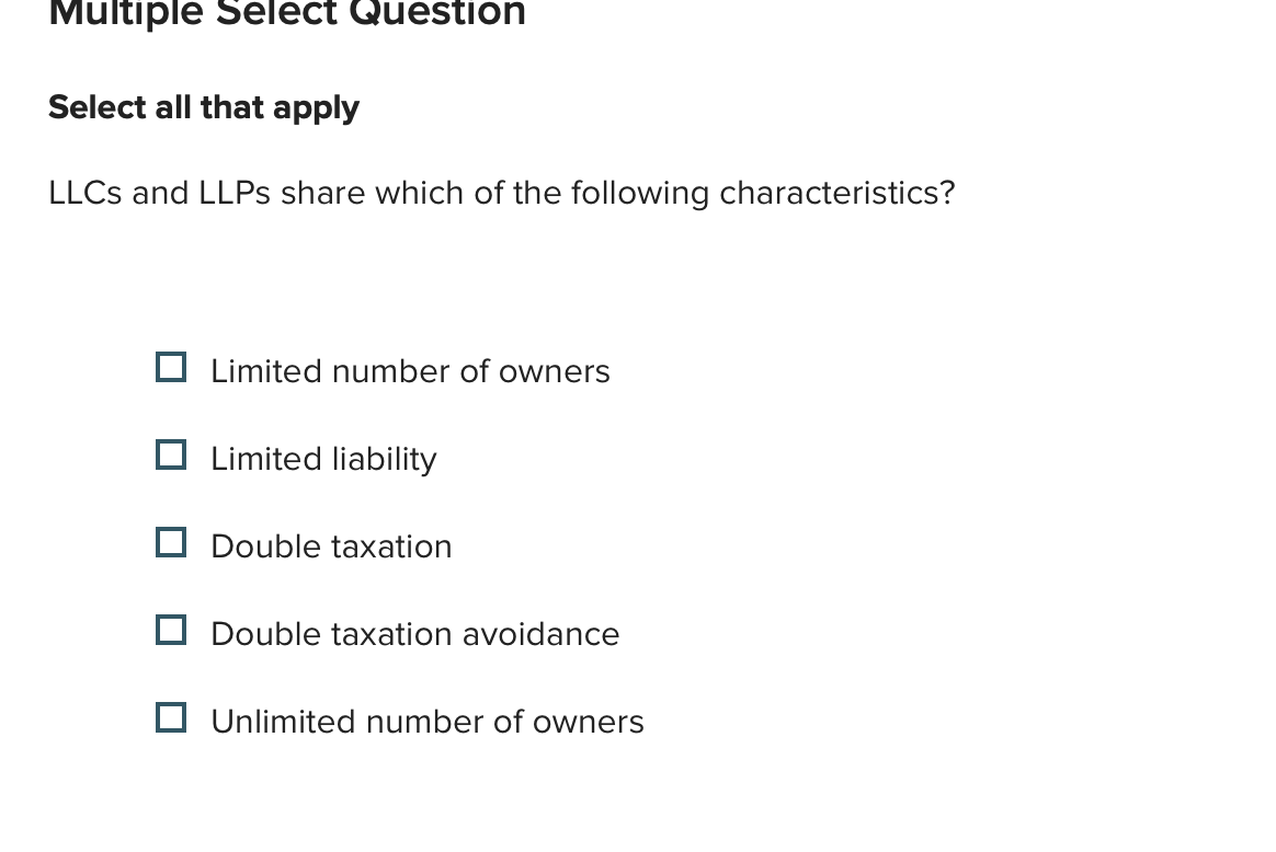answer this Multiple Select Question Select all