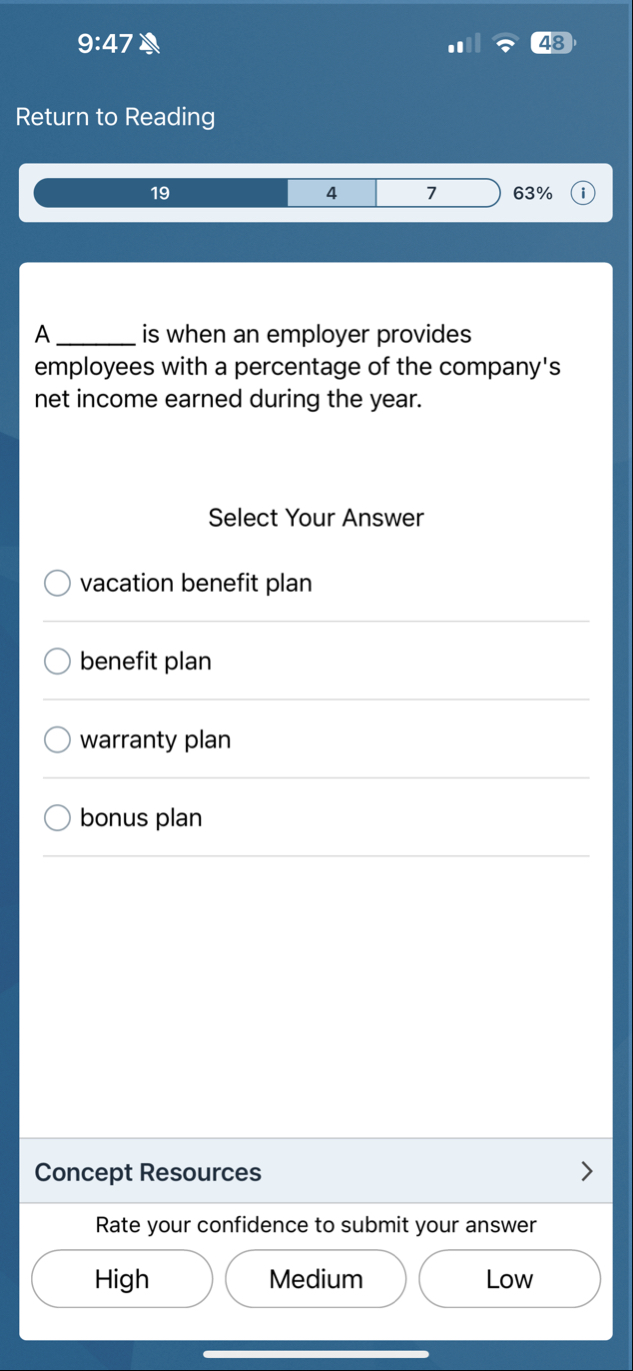 9 : 4 7 4 8 Return to Reading A is when an