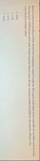 Bonita industries produces flash drives for