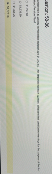 lestion: 5 8 - 8 6 employee's bi weekly