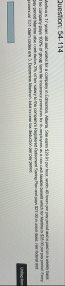 Question: 5 4 - 1 1 4 Aartina is 1 7 years old