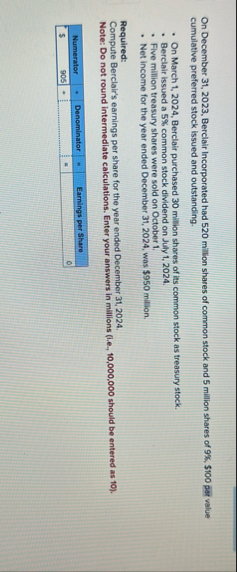 On December 3 1 , 2 0 2 3 , Berclair Incorporated