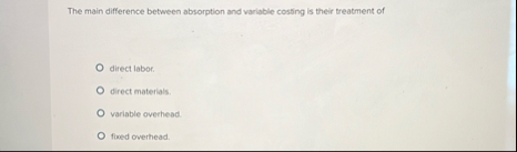 The main difference between absorption and