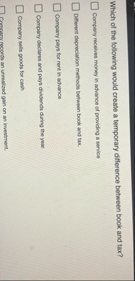 Which of the following would create a temporary