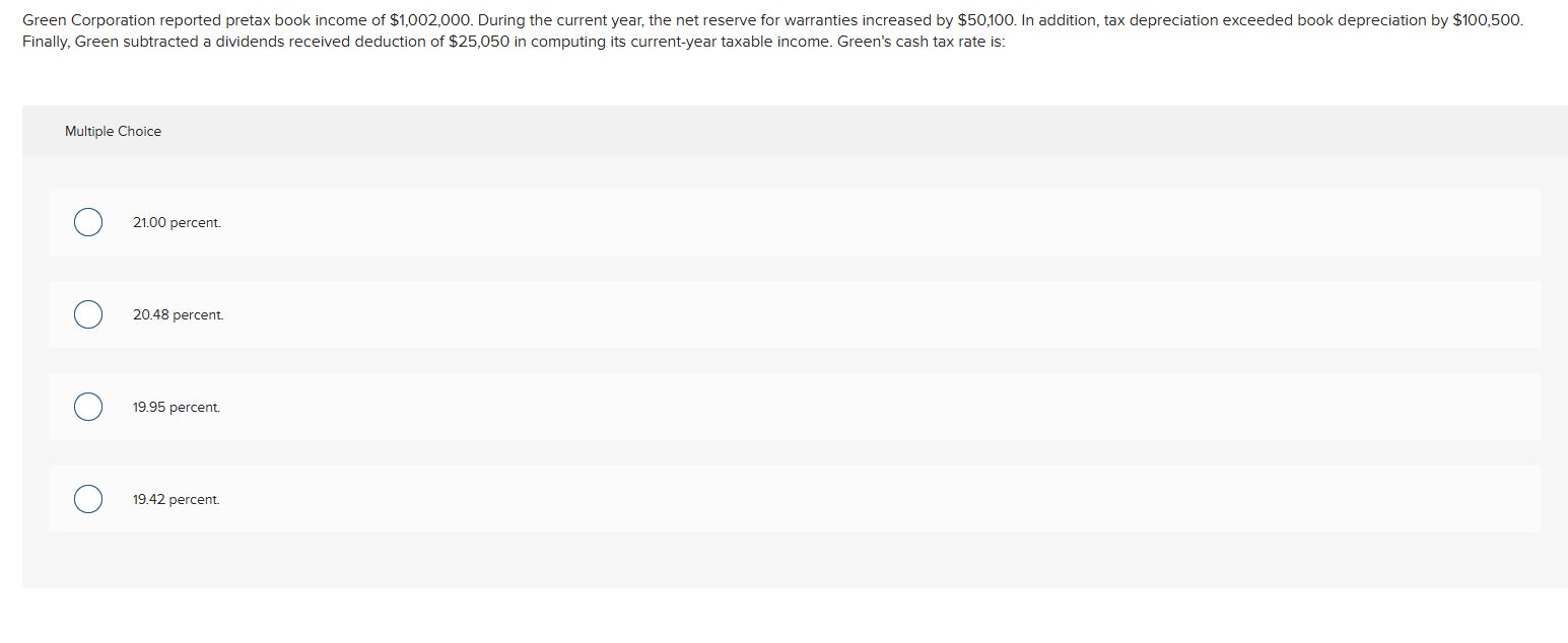 Finally, Green subtracted a dividends received
