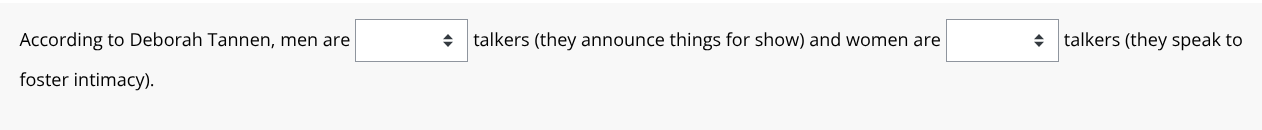 first blank: a. rapport b. report second blank: