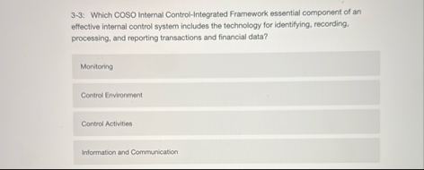 3 - 3 : Which COSO Internal Control - Integrated