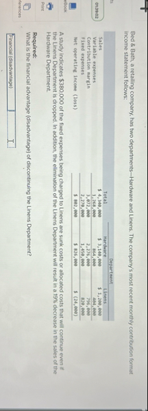 Bed Bed Bed & Bath, a retailing compary, has two
