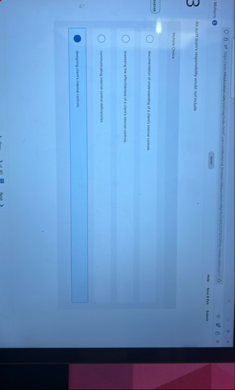 Midterm ( 1 ) An audit team's responsibility