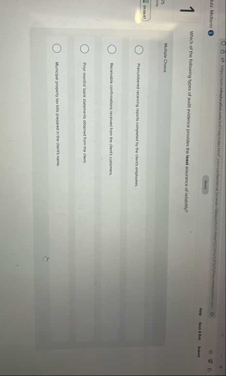 uiz: Midterm i Help Save 8 Eait Submit 1 Which of
