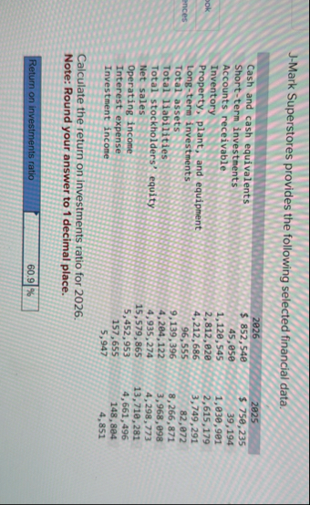 J - Mark Superstores provides the following