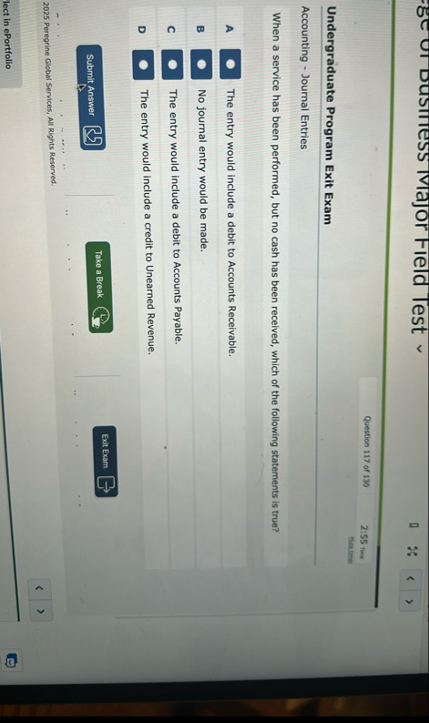 se ur Dusiliess Ivajor Field Test Question 1 1 7